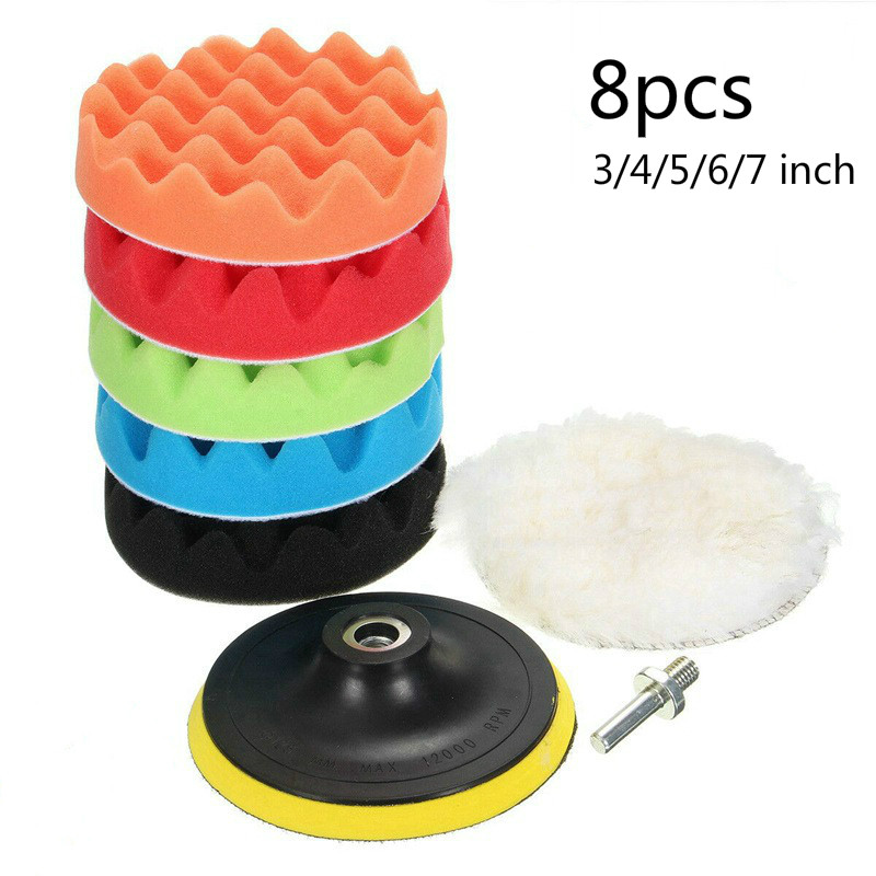 8 adet/takım araba parlatma pe - Polish Pad Set Buffer incelemesi ve fiyatı